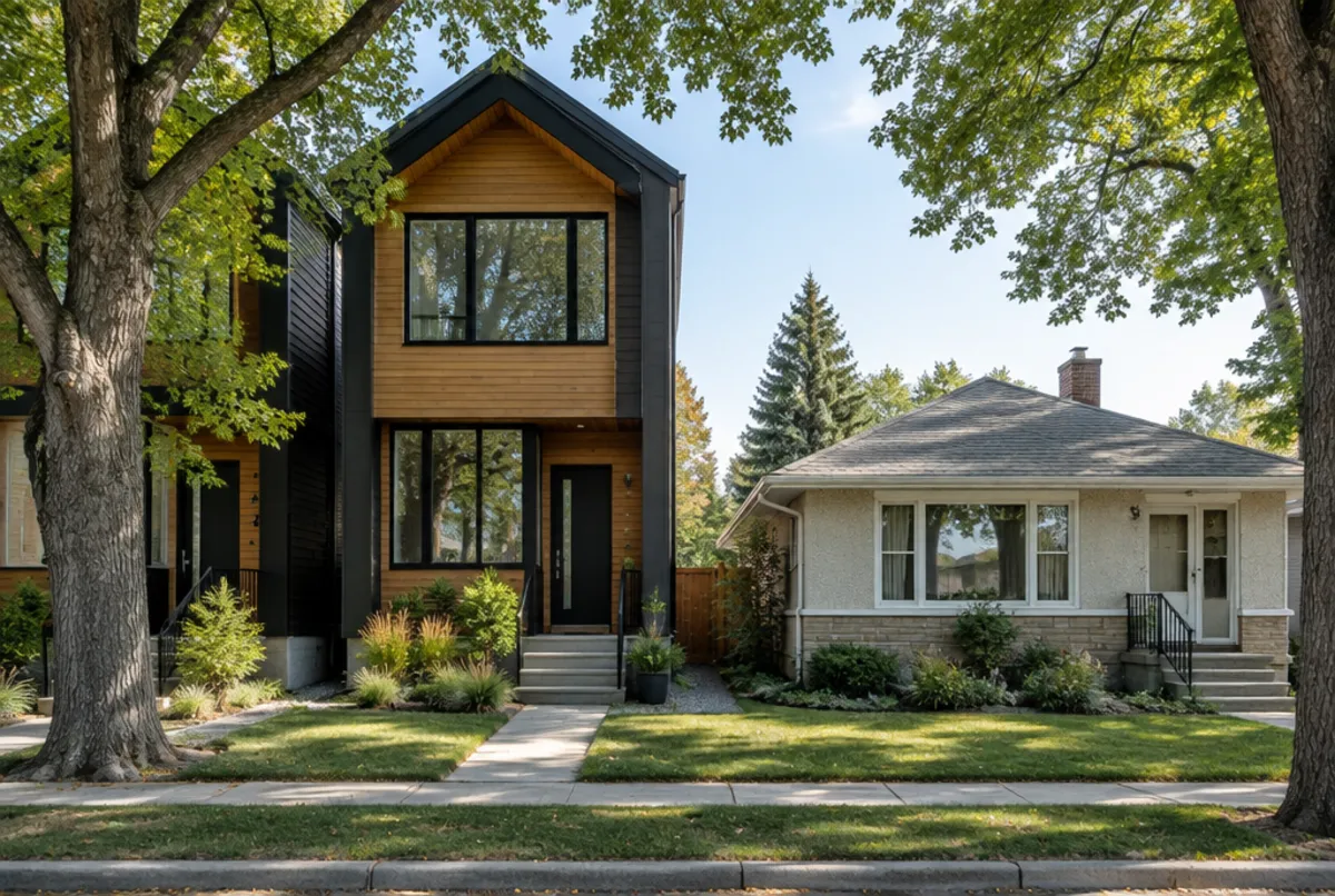 Modern infill home on a tree lined southwest Calgary street