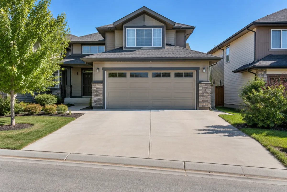 Driveway in front of a Calgary rental