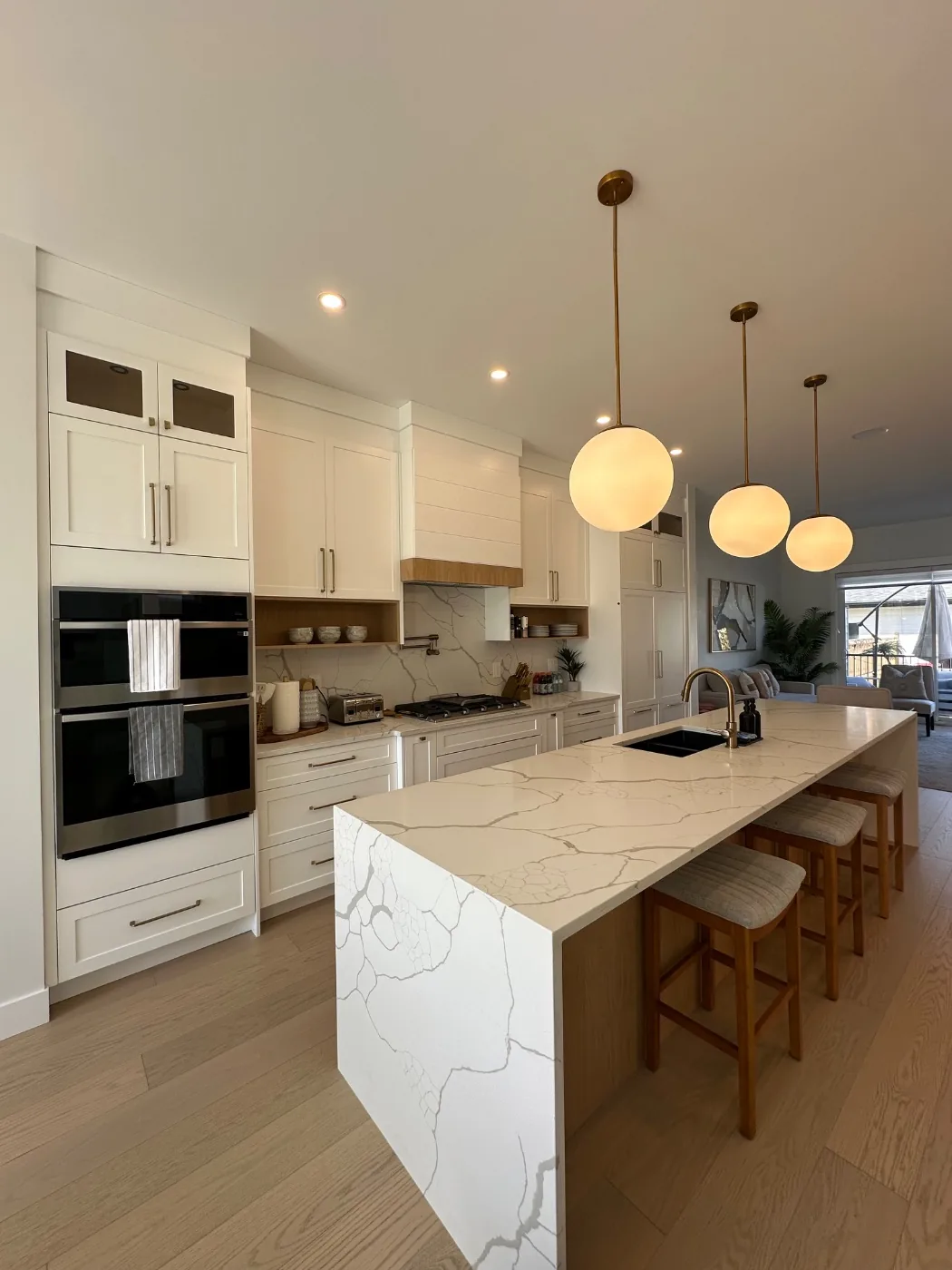 Vacation rental kitchen cleaned and reset in Calgary